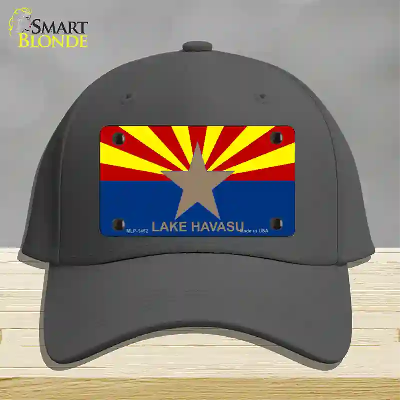 Lake Havasu Arizona State Flag Novelty License Plate Hat Cotton / Charcoal