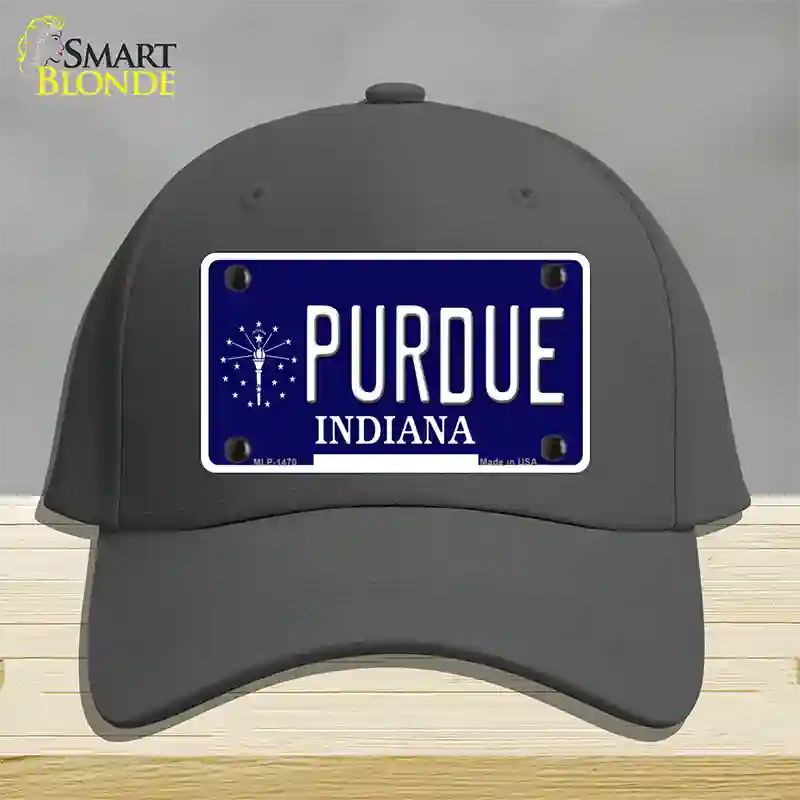 Purdue Indiana Novelty License Plate Hat Cotton / Charcoal