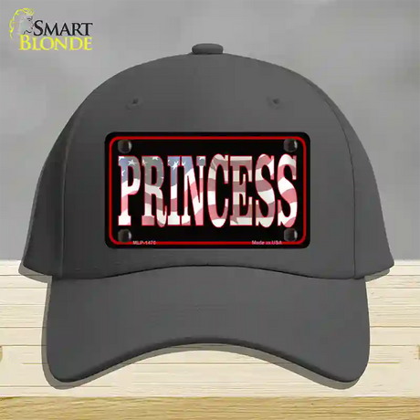 Princess Patriotic Novelty License Plate Hat Cotton / Charcoal