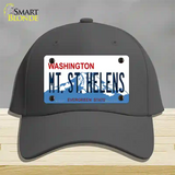 Mt St Helens Washington Novelty License Plate Hat Cotton / Charcoal