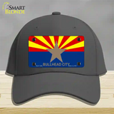 Bullhead City Arizona Flag Novelty License Plate Hat Cotton / Charcoal