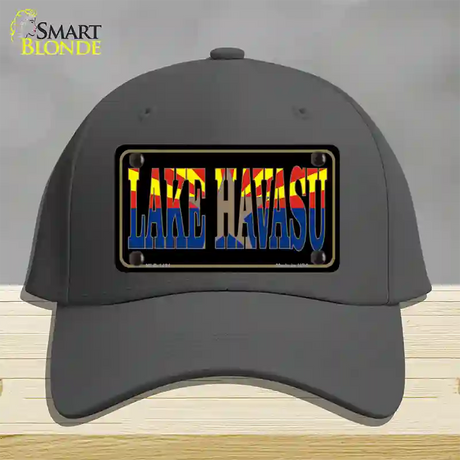 Lake Havasu Arizona Flag Novelty License Plate Hat Cotton / Charcoal