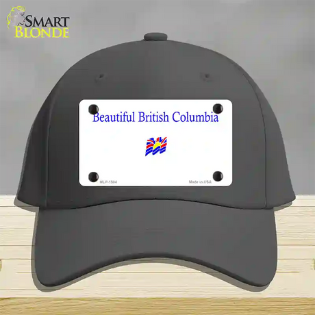 British Columbia Novelty License Plate Hat Cotton / Charcoal