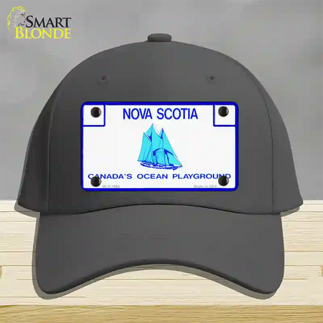 Nova Scotia Novelty License Plate Hat Cotton / Charcoal