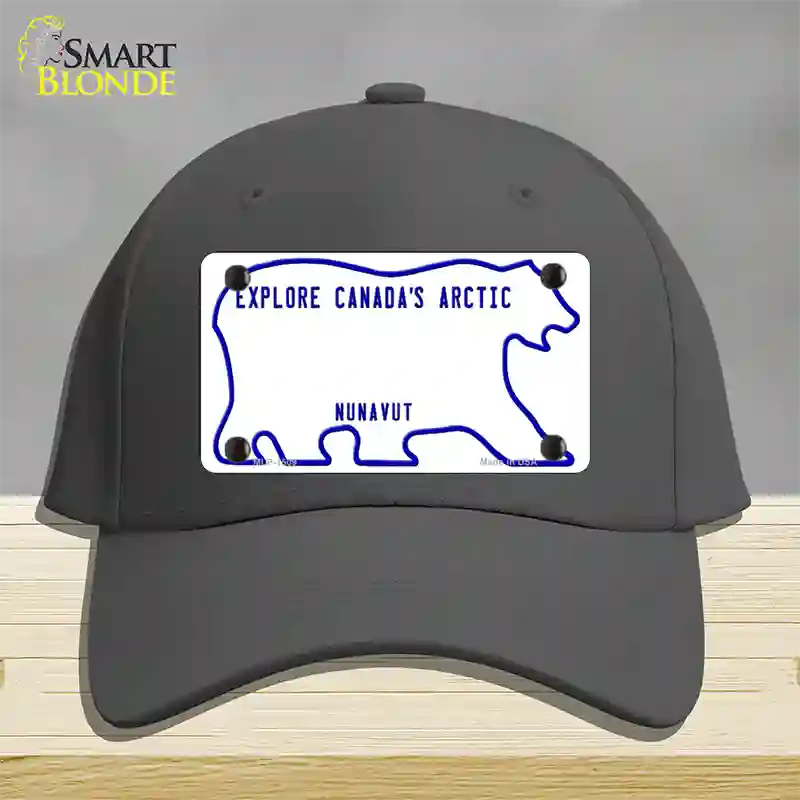 Nunavut Novelty License Plate Hat Cotton / Charcoal