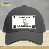 Puerto Rico Novelty License Plate Hat Cotton / Charcoal