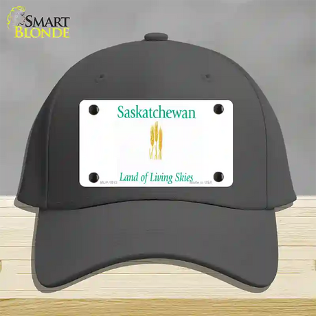 Saskatchewan Novelty License Plate Hat Cotton / Charcoal