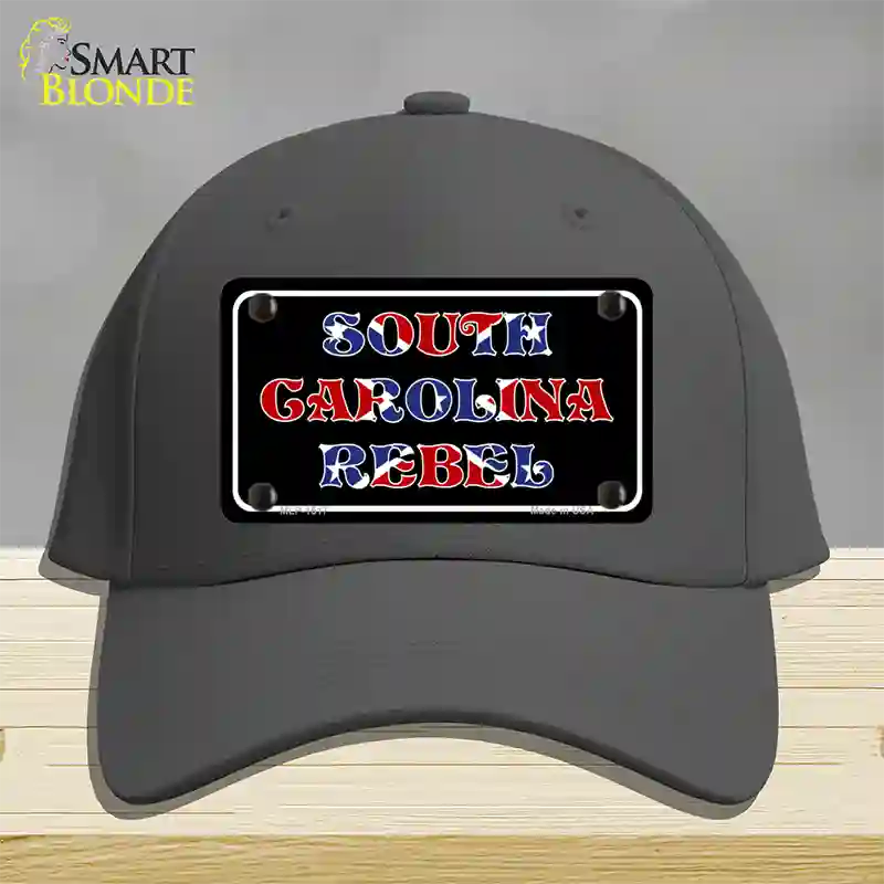 South Carolina Rebel Novelty License Plate Hat Cotton / Charcoal