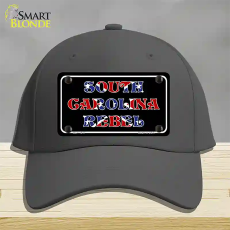 South Carolina Rebel Novelty License Plate Hat Cotton / Charcoal