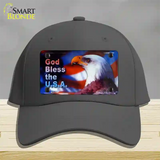 God Bless USA Eagle Novelty License Plate Hat Cotton / Charcoal