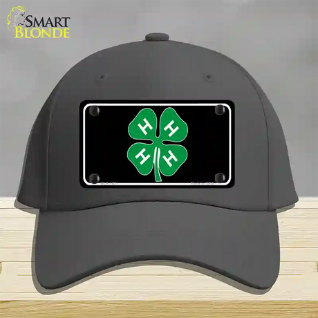 4-H Novelty License Plate Hat Cotton / Charcoal