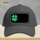 4-H Offset Novelty License Plate Hat Cotton / Charcoal