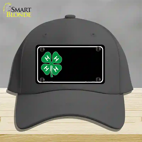 4-H Offset Novelty License Plate Hat Cotton / Charcoal