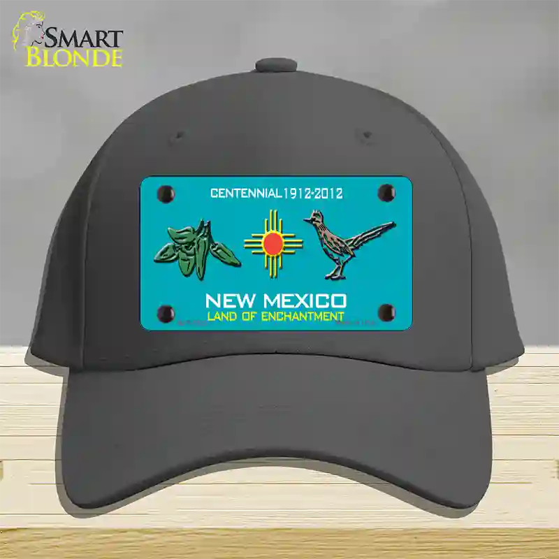 Green Chili & Road Runner New Mexico Novelty License Plate Hat Cotton / Charcoal