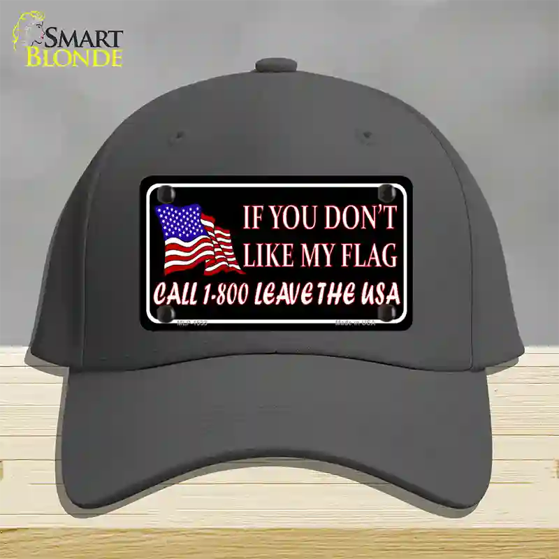 1 800 Leave The USA Novelty License Plate Hat Cotton / Charcoal