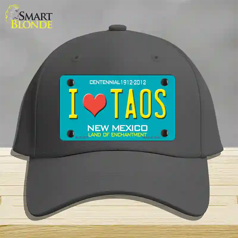 I Love Taos New Mexico Novelty License Plate Hat Cotton / Charcoal