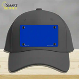 Royal Blue Solid Novelty License Plate Hat Cotton / Charcoal