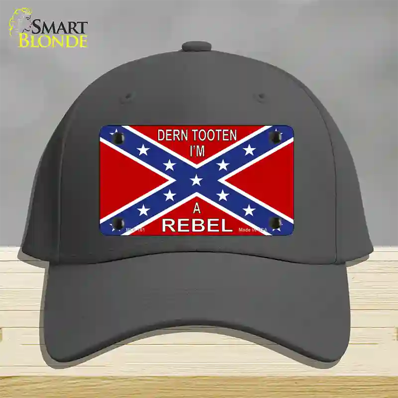 Im A Rebel Novelty License Plate Hat Cotton / Charcoal