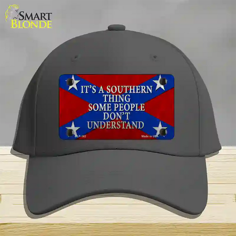 Its A Southern Thing Novelty License Plate Hat Cotton / Charcoal