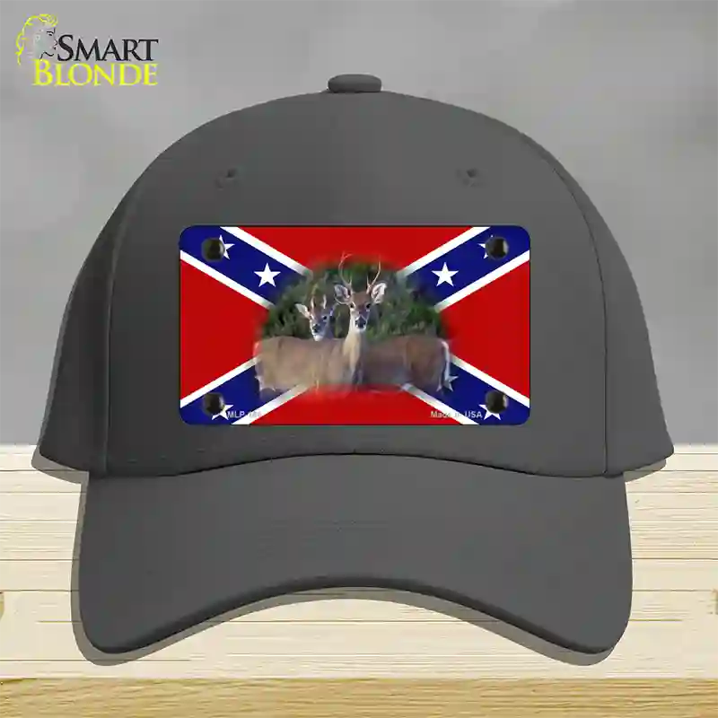 Rebel Deer Novelty License Plate Hat Cotton / Charcoal