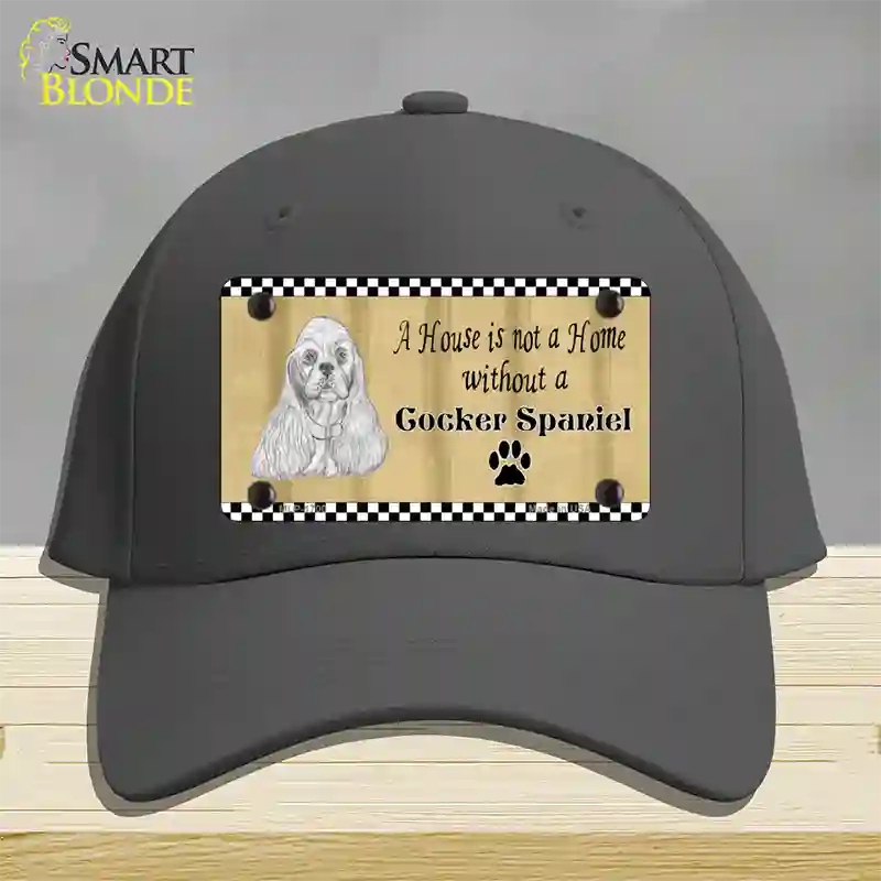 Pencil Sketch Cocker Spaniel Novelty License Plate Hat Cotton / Charcoal