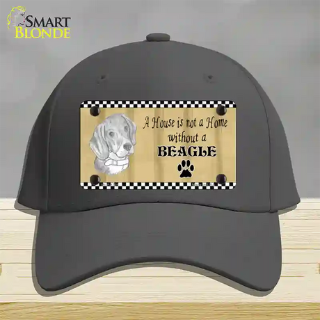 Pencil Sketch Beagle Novelty License Plate Hat Cotton / Charcoal