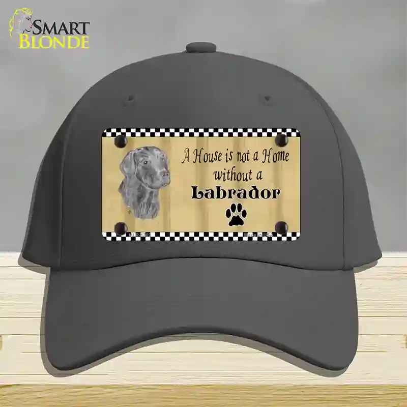 Pencil Sketch Labrador Novelty License Plate Hat Cotton / Charcoal