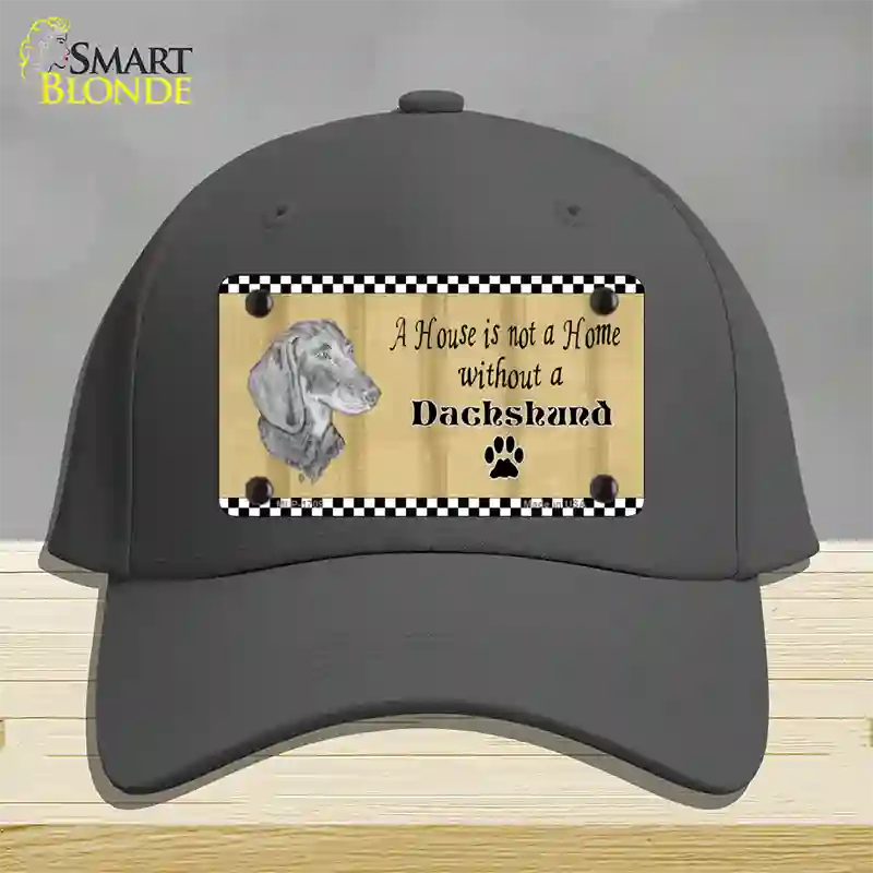 Pencil Sketch Dachshund Novelty License Plate Hat Cotton / Charcoal