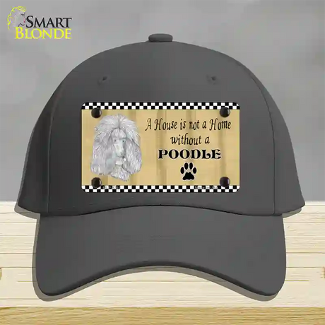 Pencil Sketch Poodle Novelty License Plate Hat Cotton / Charcoal