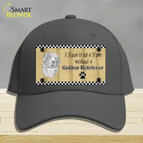 Pencil Sketch Golden Retriever Novelty License Plate Hat Cotton / Charcoal