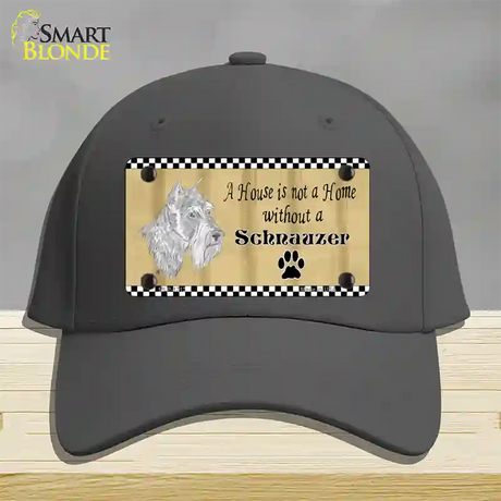 Pencil Sketch Schnauzer Novelty License Plate Hat Cotton / Charcoal