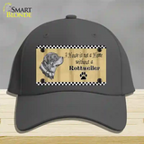 Pencil Sketch Rottweiler Novelty License Plate Hat Cotton / Charcoal