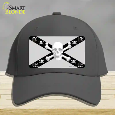 Skull Black & Silver Novelty License Plate Hat Cotton / Charcoal