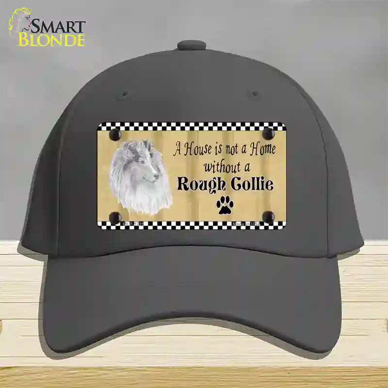 Pencil Sketch Rough Collie Novelty License Plate Hat Cotton / Charcoal