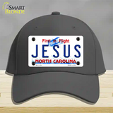 Jesus North Carolina Novelty License Plate Hat Cotton / Charcoal