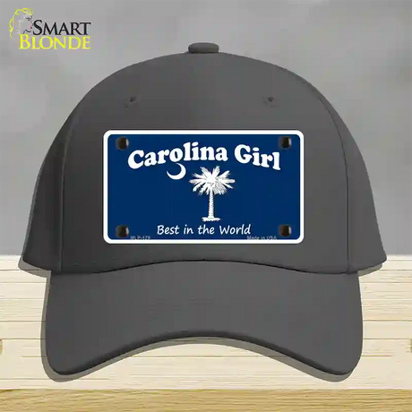 Carolina Girl Blue Novelty License Plate Hat Cotton / Charcoal