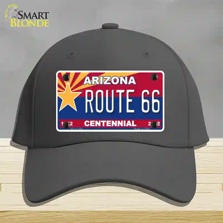 Arizona Centennial Route 66 Novelty License Plate Hat Cotton / Charcoal