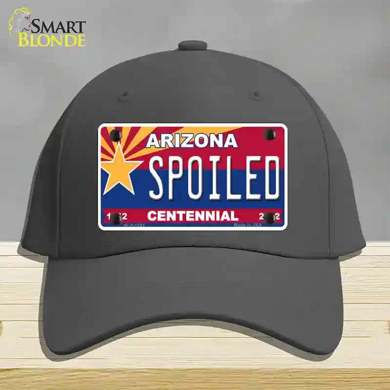 Arizona Centennial Spoiled Novelty License Plate Hat Cotton / Charcoal