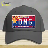 Arizona Centennial OMG Novelty License Plate Hat Cotton / Charcoal