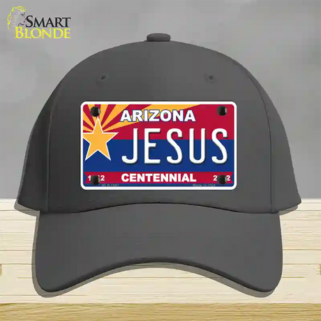 Arizona Centennial Jesus Novelty License Plate Hat Cotton / Charcoal