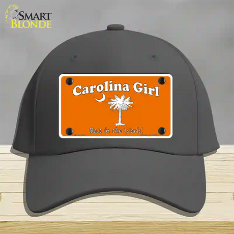 Carolina Girl Orange Novelty License Plate Hat Cotton / Charcoal