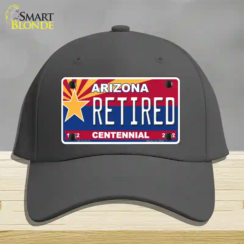 Arizona Centennial Retired Novelty License Plate Hat Cotton / Charcoal