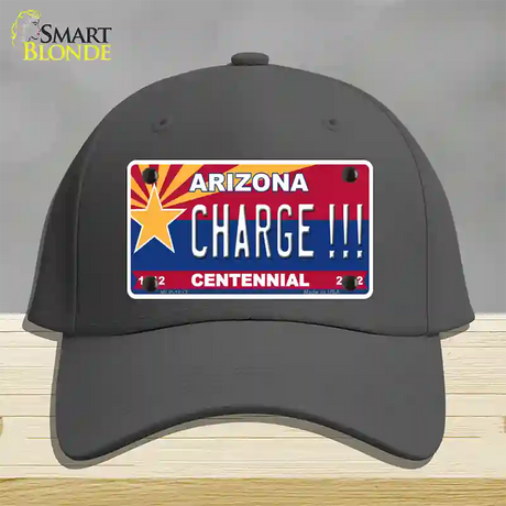 Arizona Centennial Charge Novelty License Plate Hat Cotton / Charcoal