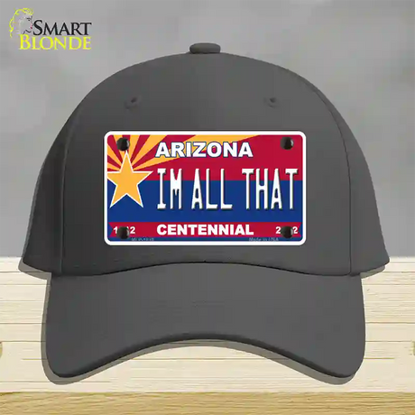 Arizona Centennial Im All That Novelty License Plate Hat Cotton / Charcoal