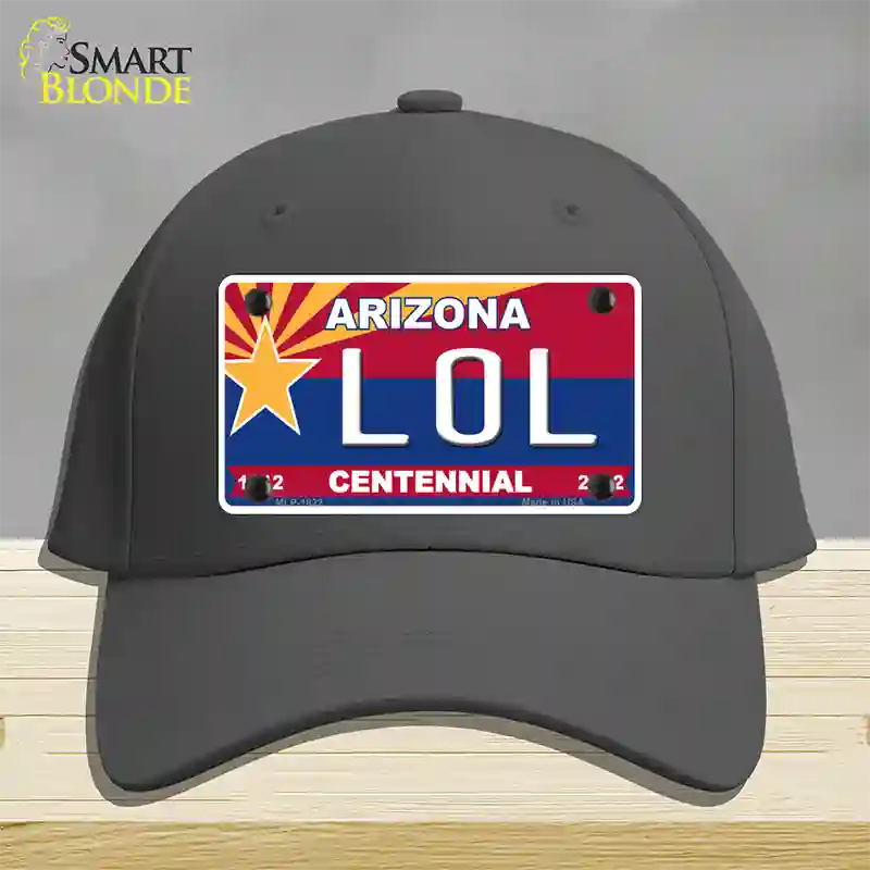 Arizona Centennial LOL Novelty License Plate Hat Cotton / Charcoal