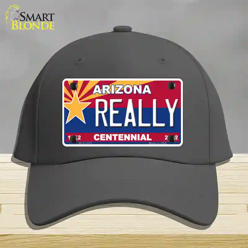 Arizona Centennial Really Novelty License Plate Hat Cotton / Charcoal