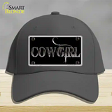 Cowgirl Black Novelty License Plate Hat Cotton / Charcoal