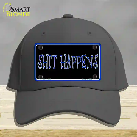 Shit Happens Novelty License Plate Hat Cotton / Charcoal