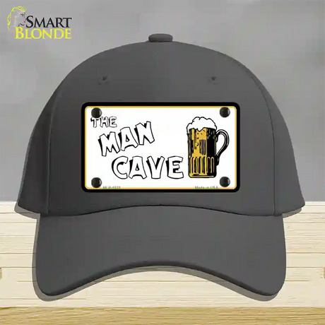 Man Cave Novelty License Plate Hat Cotton / Charcoal