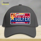 Arizona Centennial Golfer Novelty License Plate Hat Cotton / Charcoal